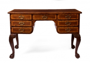 A William IV Mahogany Inlaid Desk Attributed to Gillows